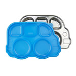 Stainless Steel Divided Plate w/Lid - Kid-Friendly Bus Shape - Umma Bear Shop