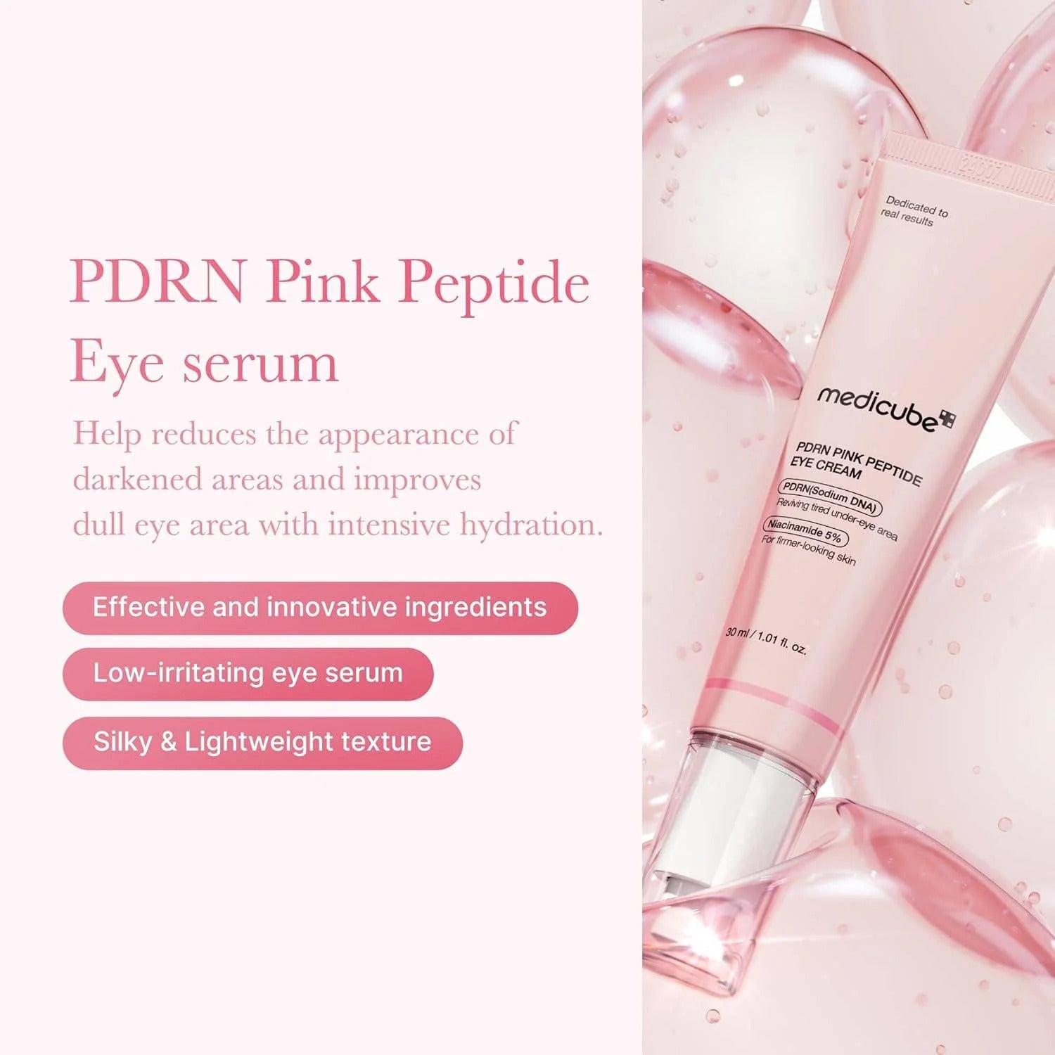 Medicube PDRN Pink Peptide Eye Cream 30ml - Umma Bear Shop