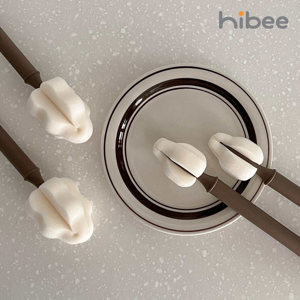 HiBee Baby Bottle Cleaning Dual Wide Foam Brush (2 pcs) - Umma Bear Shop