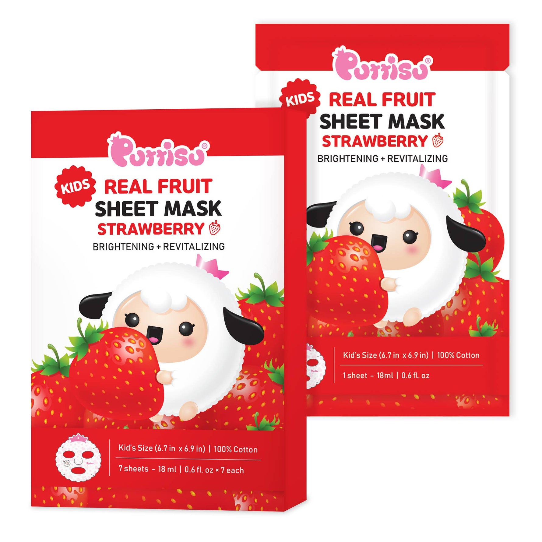 Puttisu Real Fruits Facial Mask Sheets (7-Sheet Set) - Umma Bear Shop