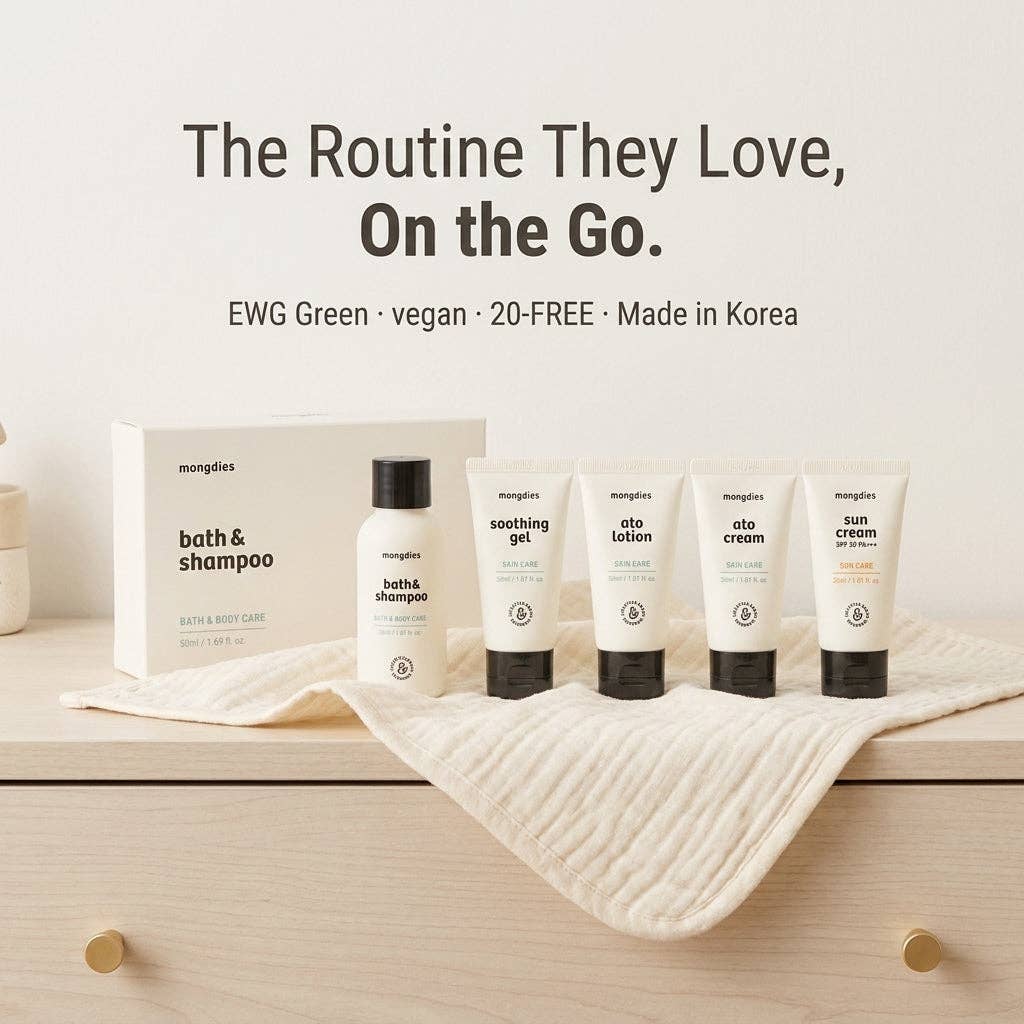 Mongdies Travel Kit 170ml | Baby Skincare Essentials | EWG Green