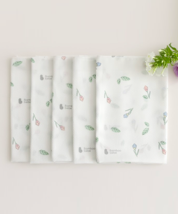 Bamboo Bebe Embossed Handkerchief (5 pcs)