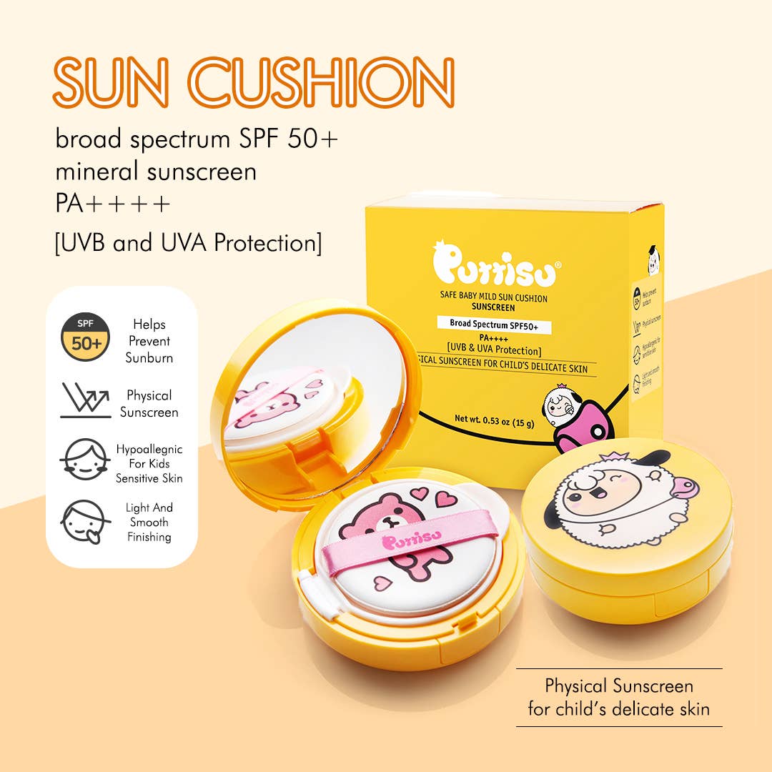 Puttisu Sun Cushion – Safe Baby Mild Sunscreen SPF 50+ - Umma Bear Shop