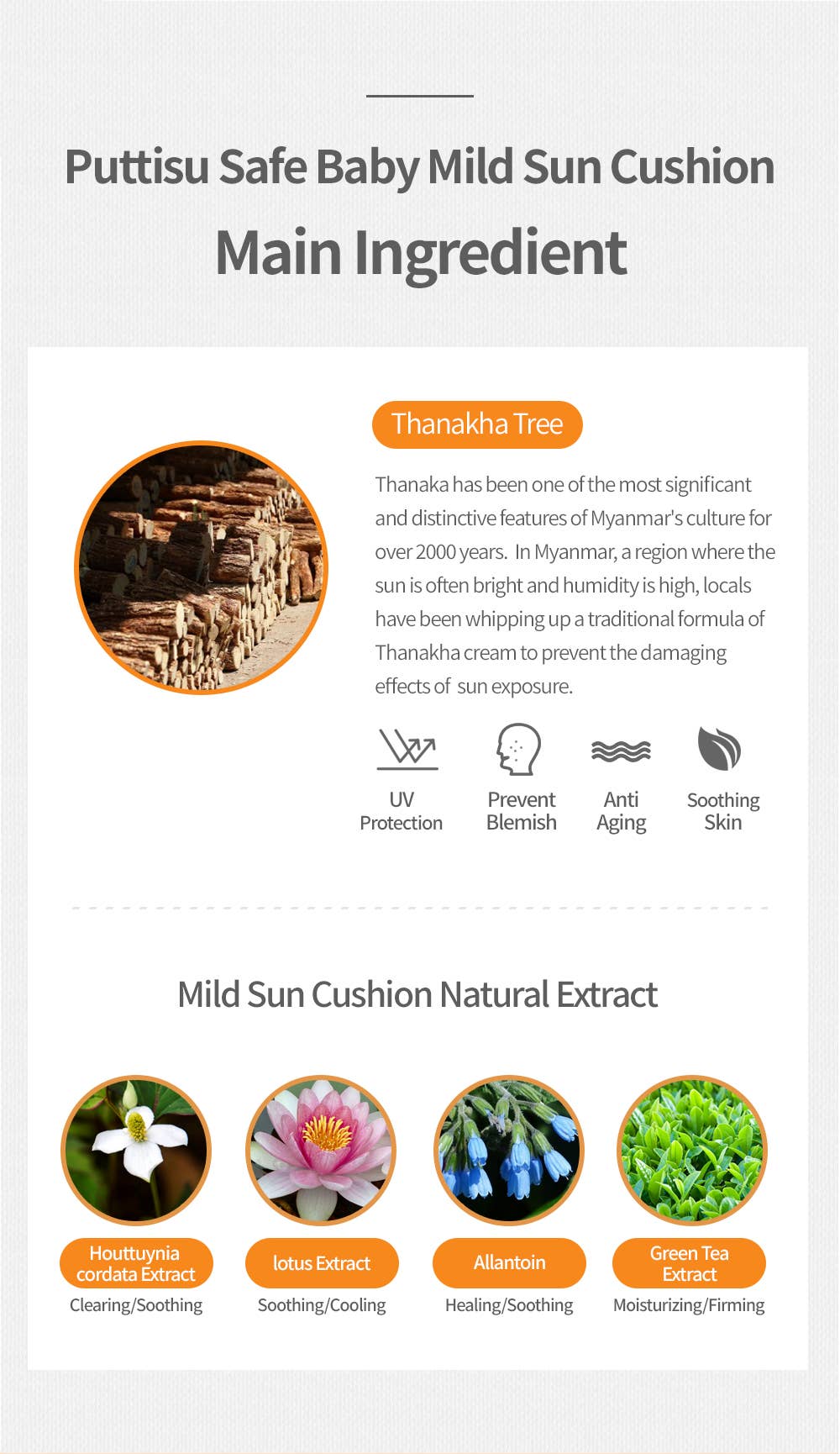 Puttisu Sun Cushion – Safe Baby Mild Sunscreen SPF 50+ - Umma Bear Shop