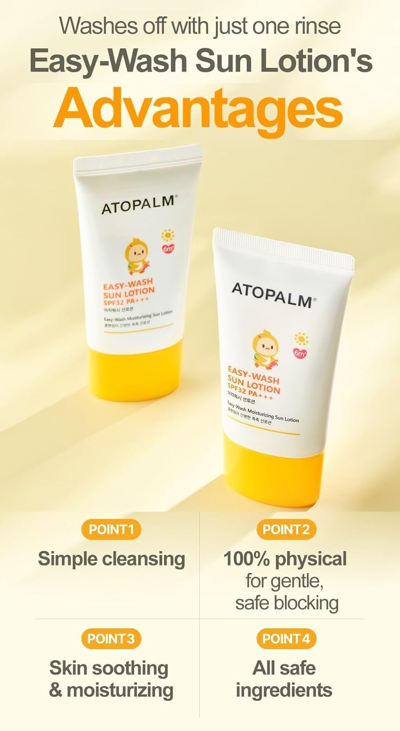 Easy-Wash Sun Lotion SPF32 PA+++ (60ml / 2.0 fl oz) - Umma Bear Shop