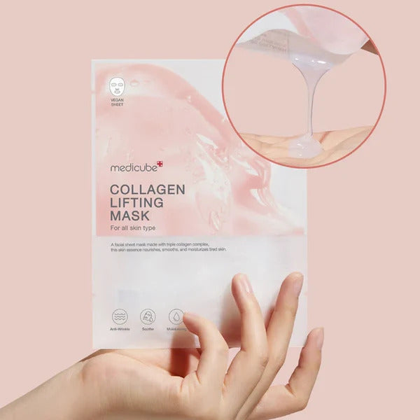 Medicube Collagen Lifting Mask – Hydrating Triple Collagen Sheet Mask, 1 Sheet