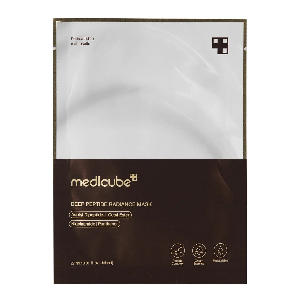 Medicube Deep Peptide Radiance Mask – Nourishing Cream Essence Single Sheet Mask, 27ml