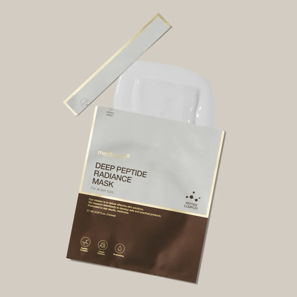 Medicube Deep Peptide Radiance Mask – Nourishing Cream Essence Single Sheet Mask, 27ml