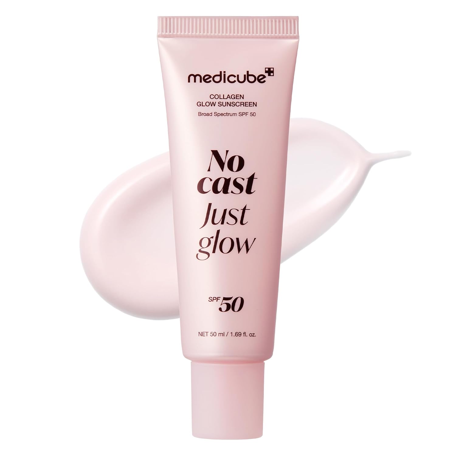 Medicube No Cast Just Glow Collagen Sunscreen SPF 50 | Hydrating Face Sunscreen (50ml)
