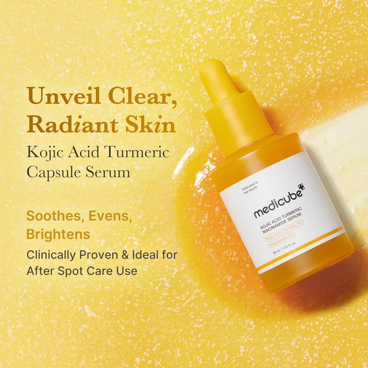 Medicube Kojic Acid Turmeric Niacinamide Serum | Brightening & Tone Correcting Serum (30ml)