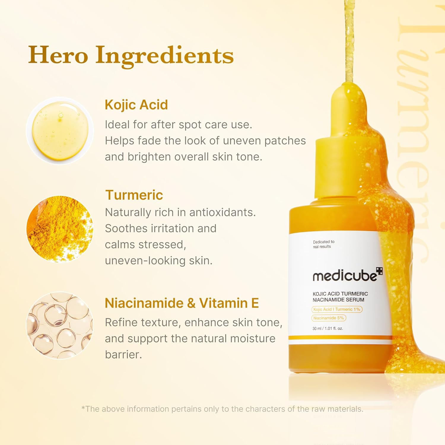 Medicube Kojic Acid Turmeric Niacinamide Serum | Brightening & Tone Correcting Serum (30ml)