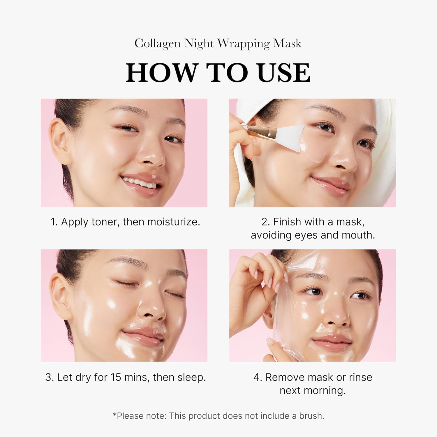Medicube Collagen Night Wrapping Mask 75 ml + 1 Free Silicone Application Brush - Umma Bear Shop
