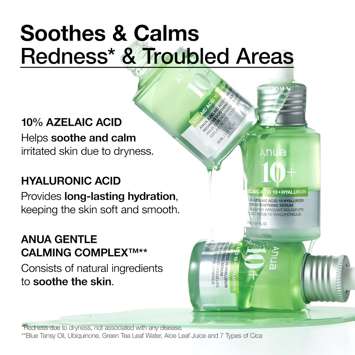 ANUA Azelaic Acid 10 Hyaluron Redness Soothing Serum – 30ml - Umma Bear Shop