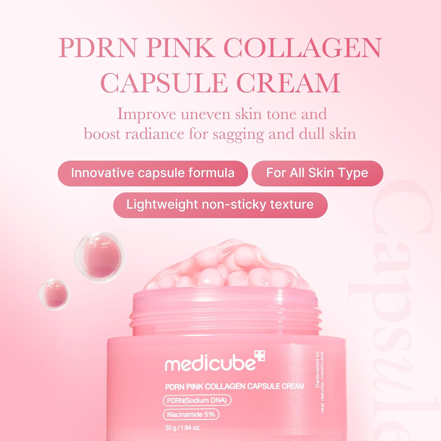 Medicube PDRN Pink Collagen Capsule Cream – 55g