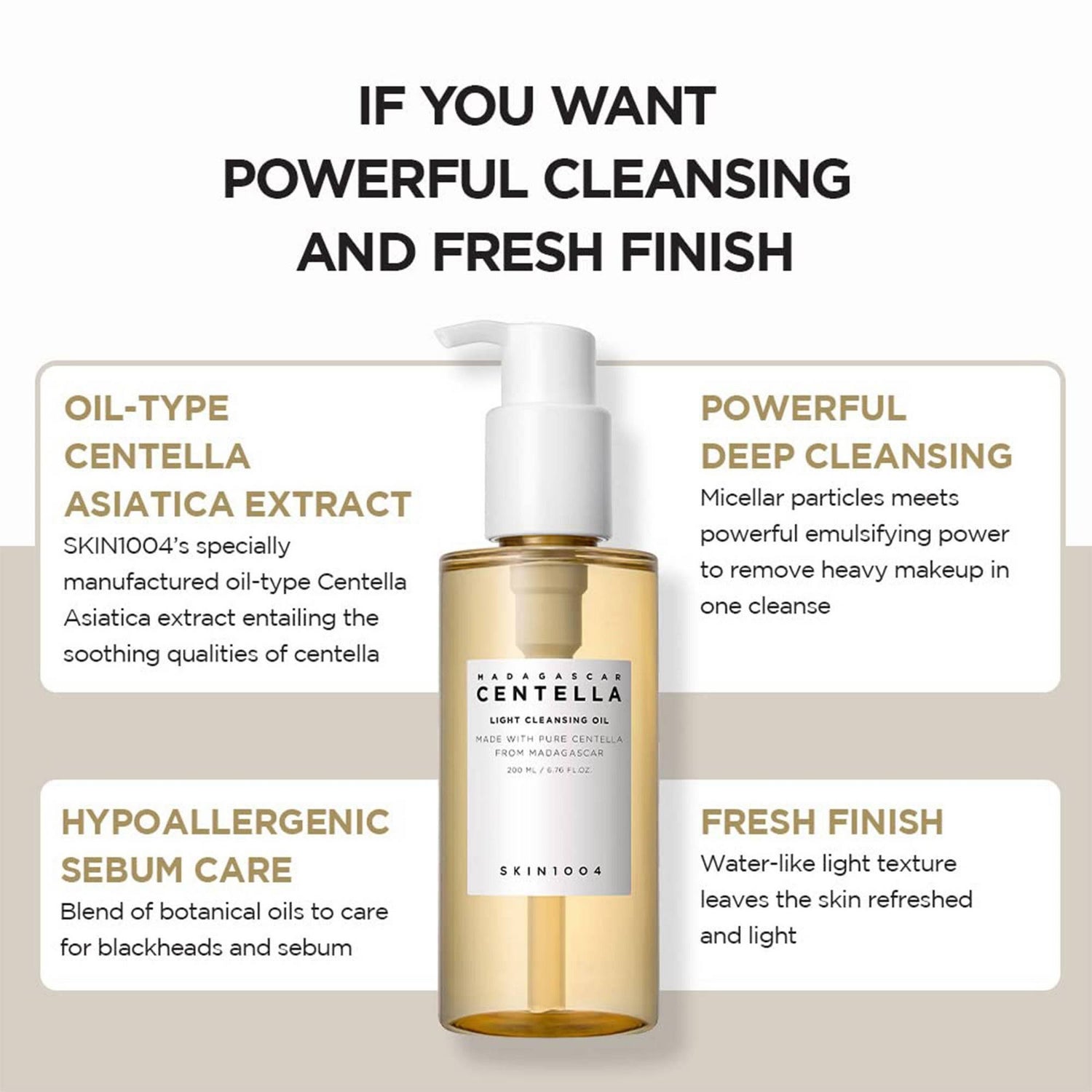 SKIN1004 Madagascar Centella Light Cleansing Oil – 200m