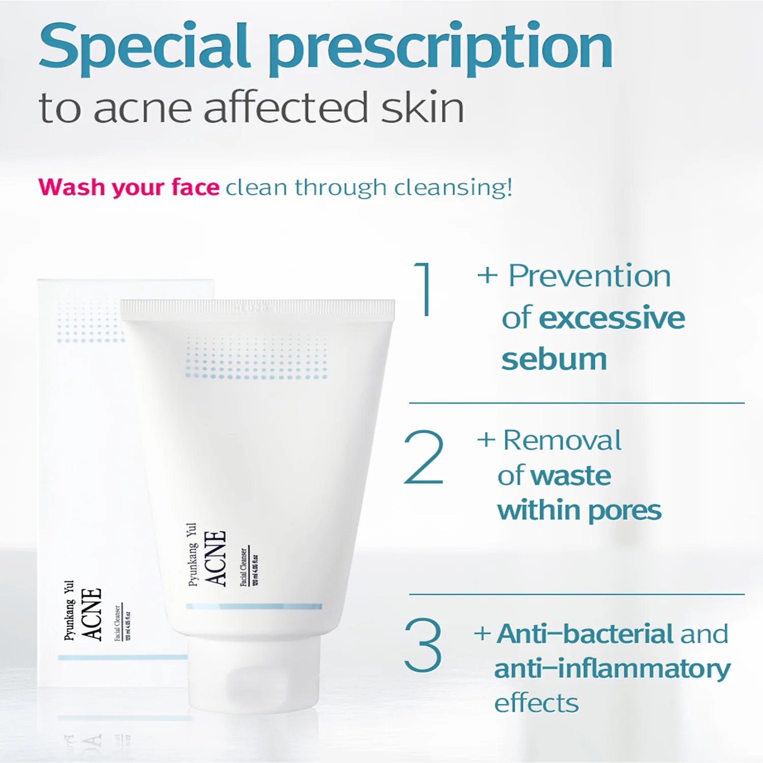 Pyunkang Yul ACNE Facial Cleanser 120ml - Umma Bear Shop