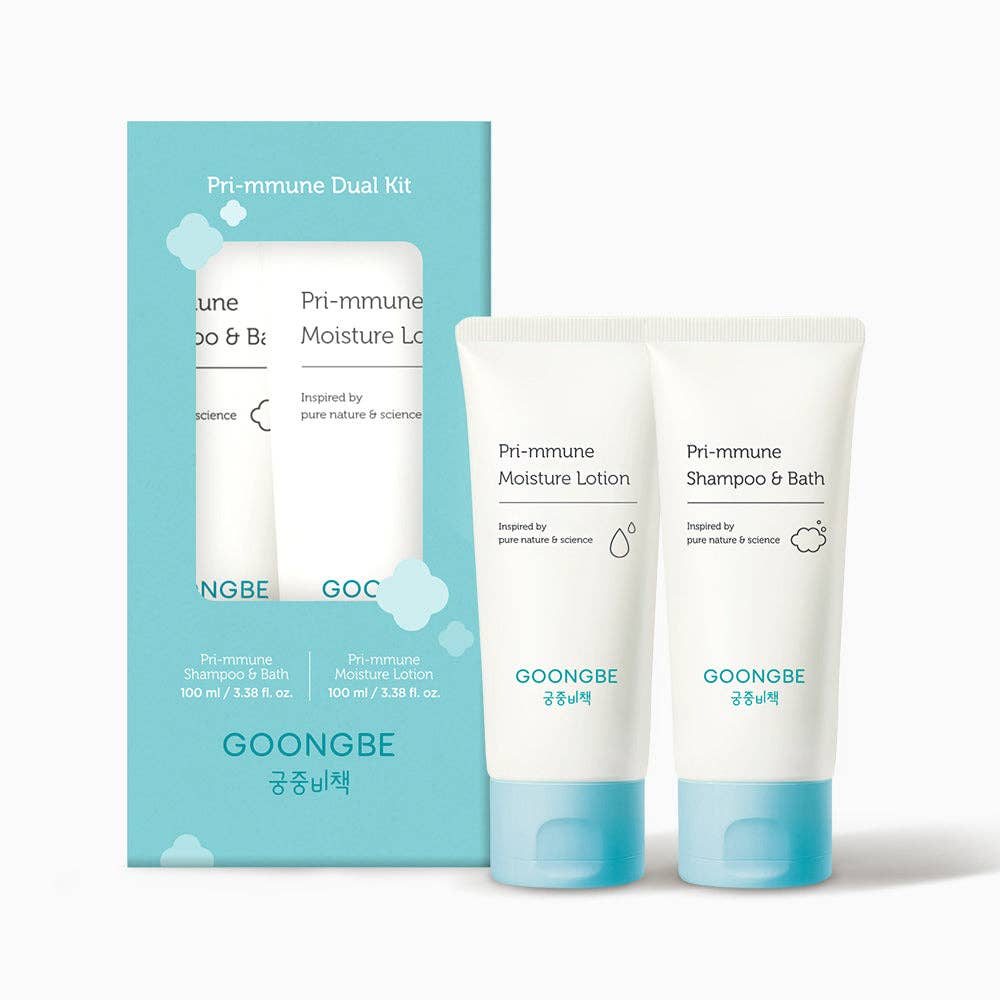 GOONGBE Pri-mmune Baby Skincare Dual Kit | Shampoo & Bath + Moisture Lotion