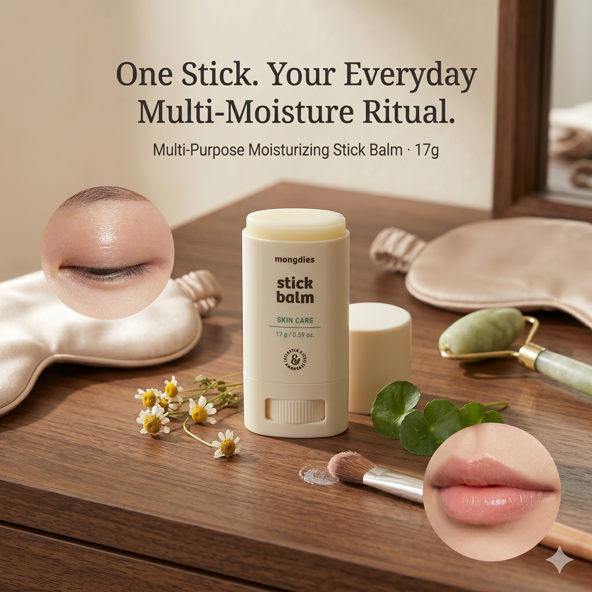 Mongdies Ato Balm Stick – 6-Ceramide On-the-Go Moisture Balm 17g