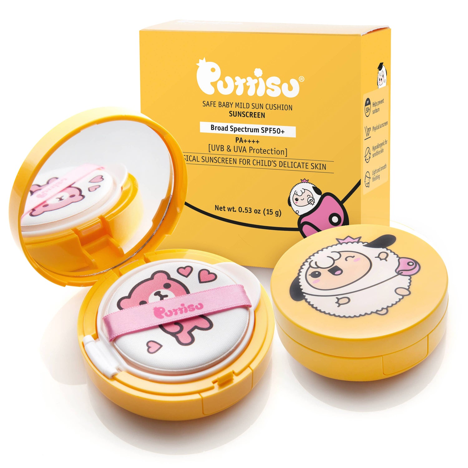 Puttisu Sun Cushion – Safe Baby Mild Sunscreen SPF 50+ - Umma Bear Shop