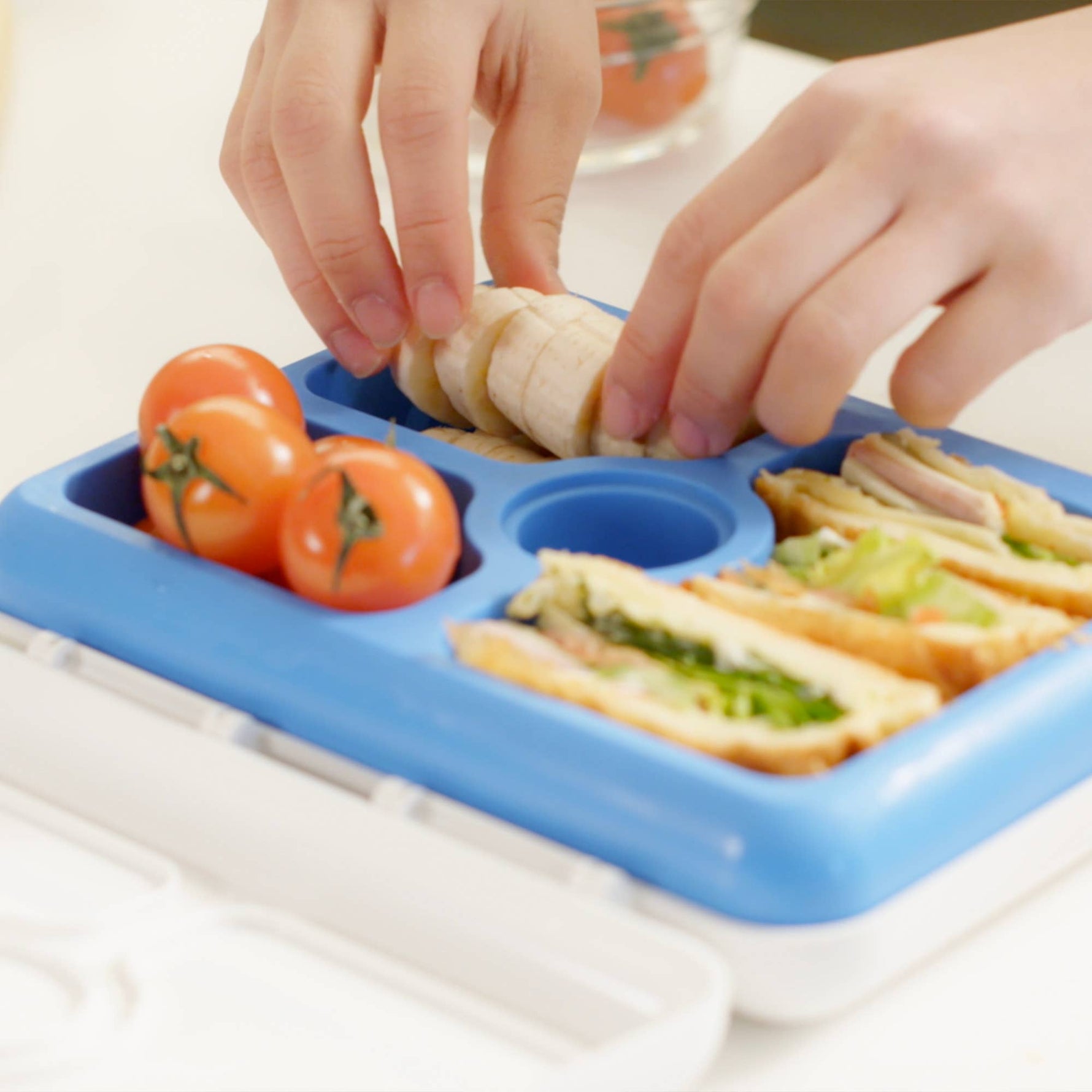 Kids Silicone Divided Lunch Box with Charm
