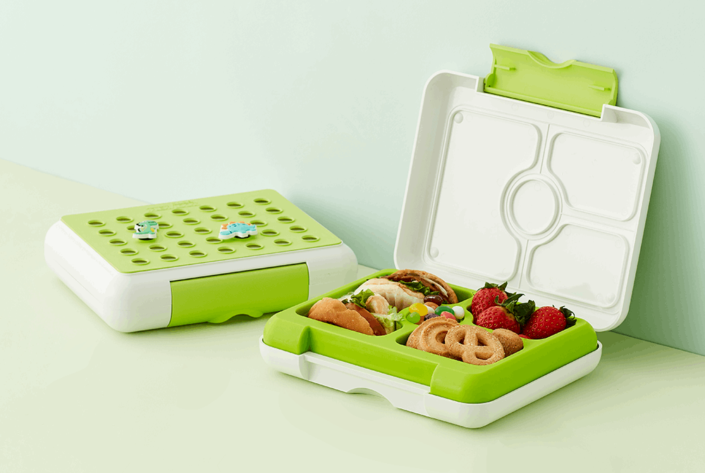 Kids Silicone Divided Lunch Box with Charm