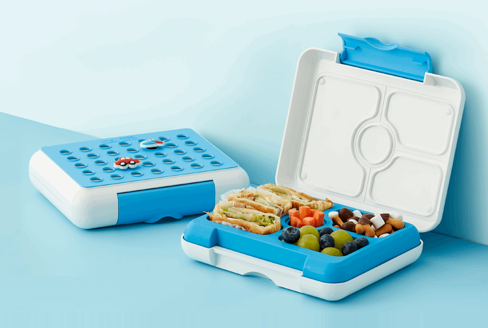 Kids Silicone Divided Lunch Box with Charm