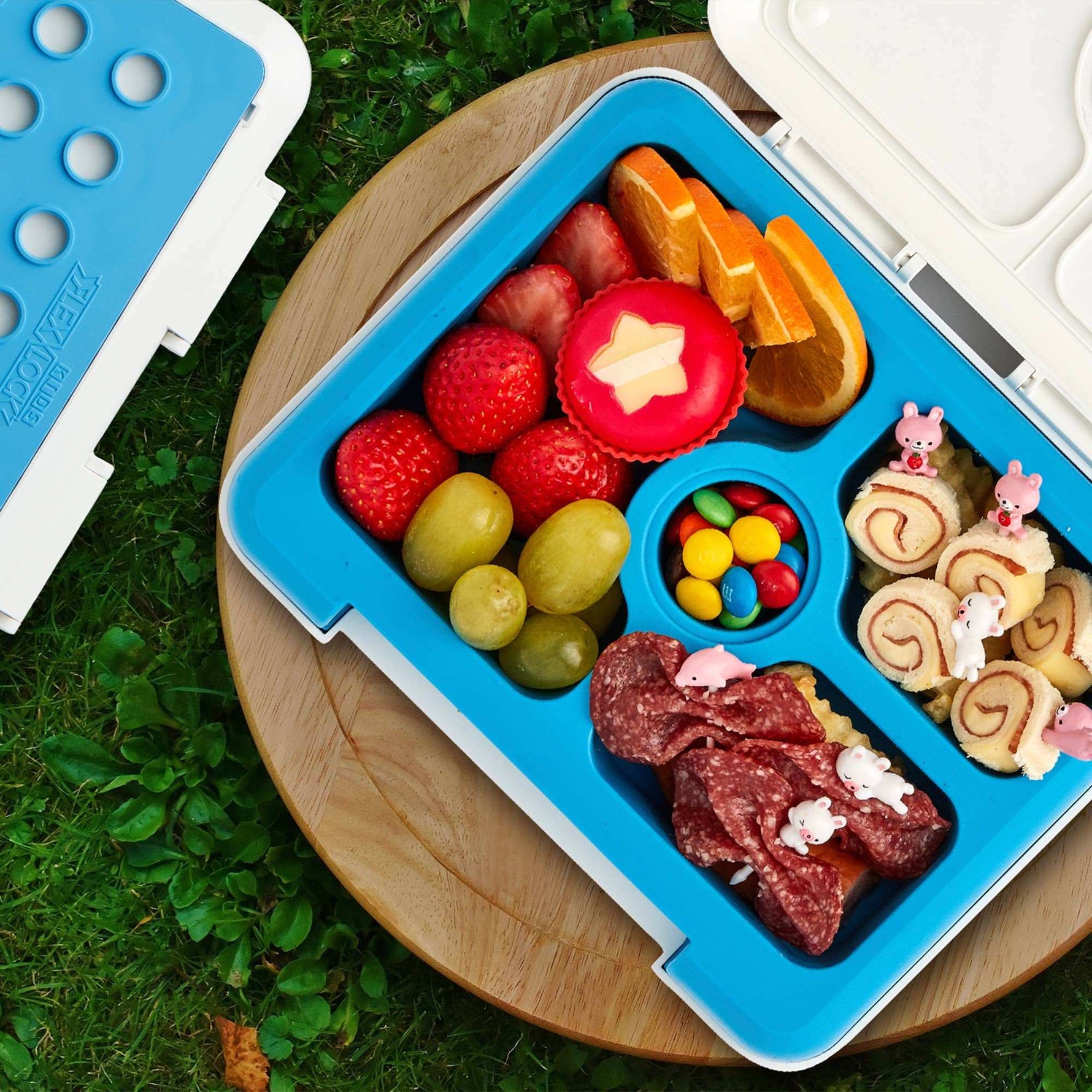 Kids Silicone Divided Lunch Box with Charm