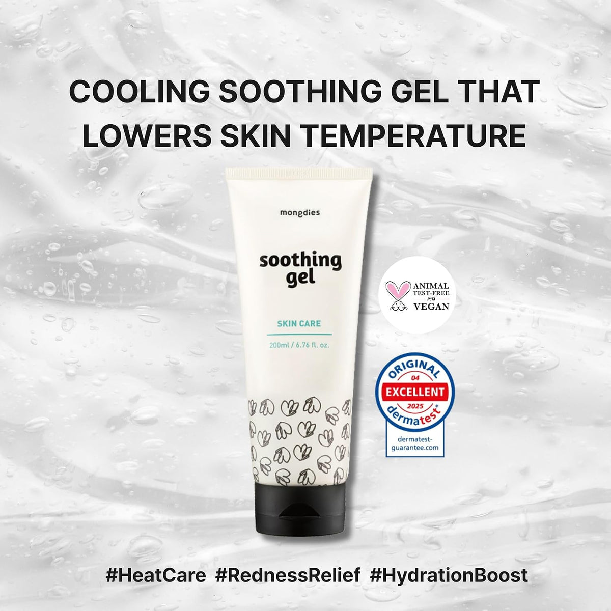 Mongdies Soothing Cooling Gel | Cooling Gel for Sensitive & Irritated Skin (200ml)