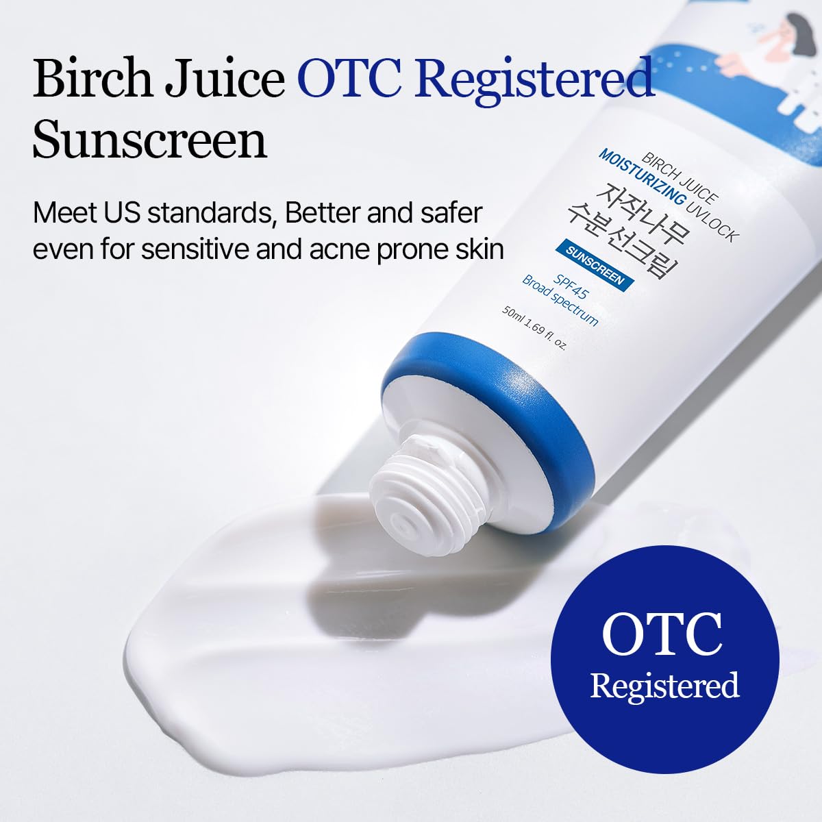 ROUND LAB Birch Juice Moisturizing UV LOCK SPF 45 – Broad Spectrum Korean Sunscreen
