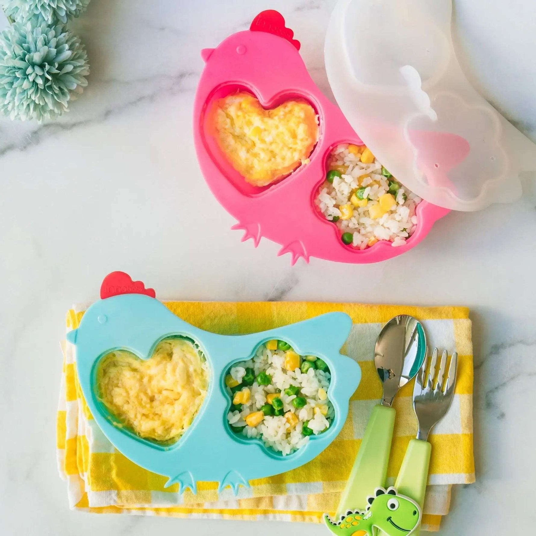 Silicone Steamer with Lid / Mini Baking Tray / Snack Bowl - Umma Bear Shop