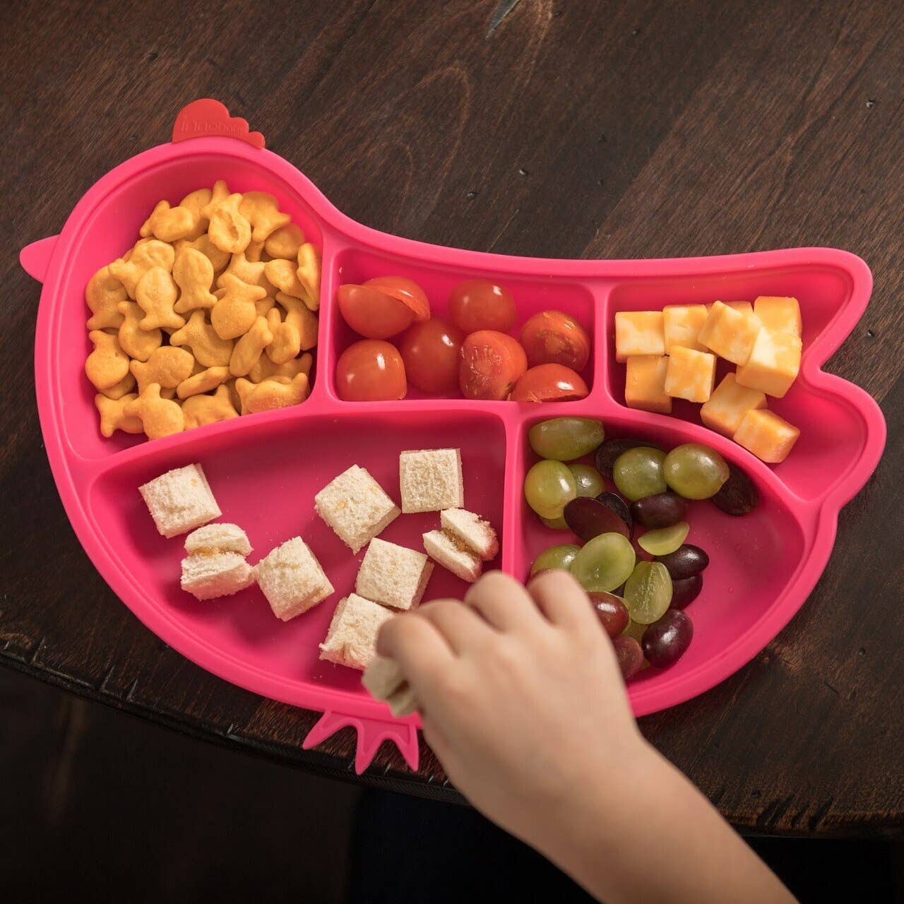 Cute Silicone Suction Divided Plate 