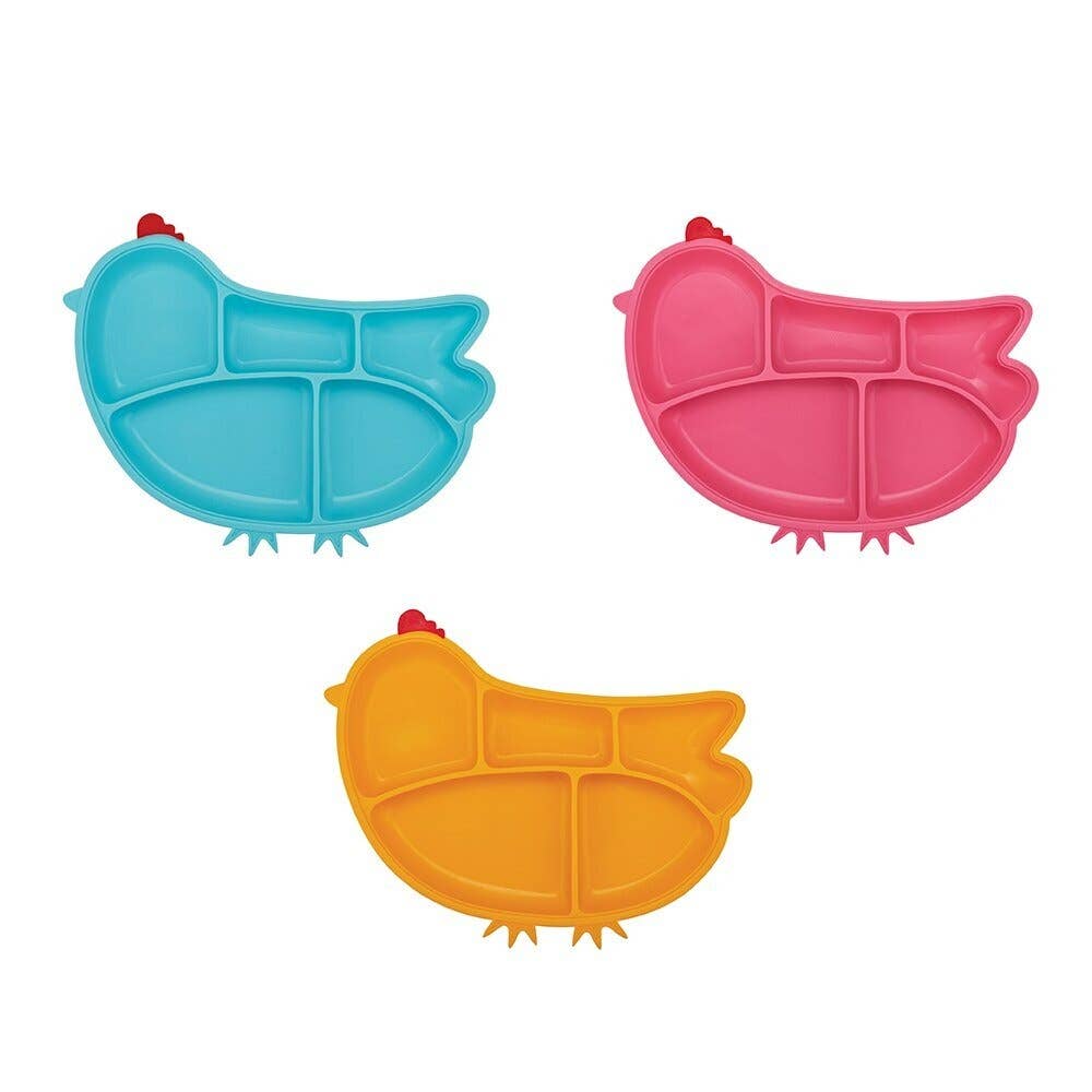 Cute Silicone Suction Divided Plate 