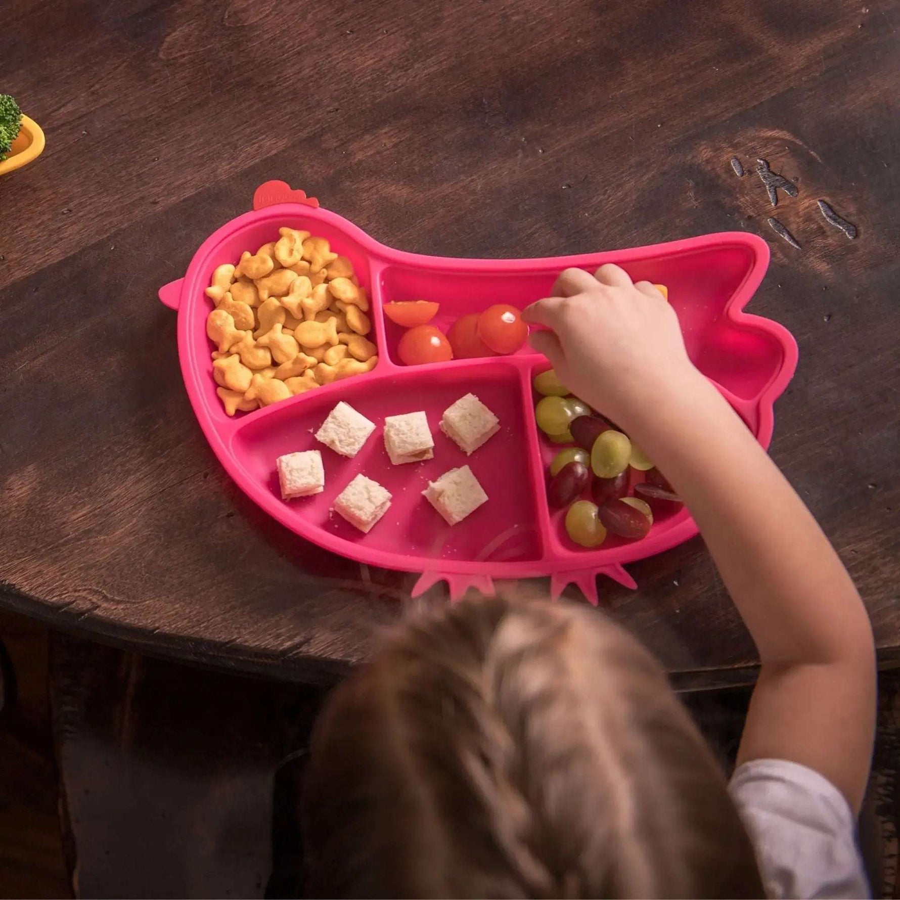 Cute Silicone Suction Divided Plate 