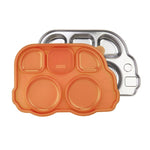 Stainless Steel Divided Plate w/Lid - Kid-Friendly Bus Shape - Umma Bear Shop