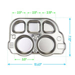 Stainless Steel Divided Plate w/Lid - Kid-Friendly Bus Shape - Umma Bear Shop