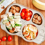 Stainless Steel Divided Plate w/Lid - Kid-Friendly Bus Shape - Umma Bear Shop